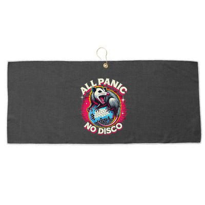 All Panic No Disco Opossum Funny Screaming Possum Large Microfiber Waffle Golf Towel