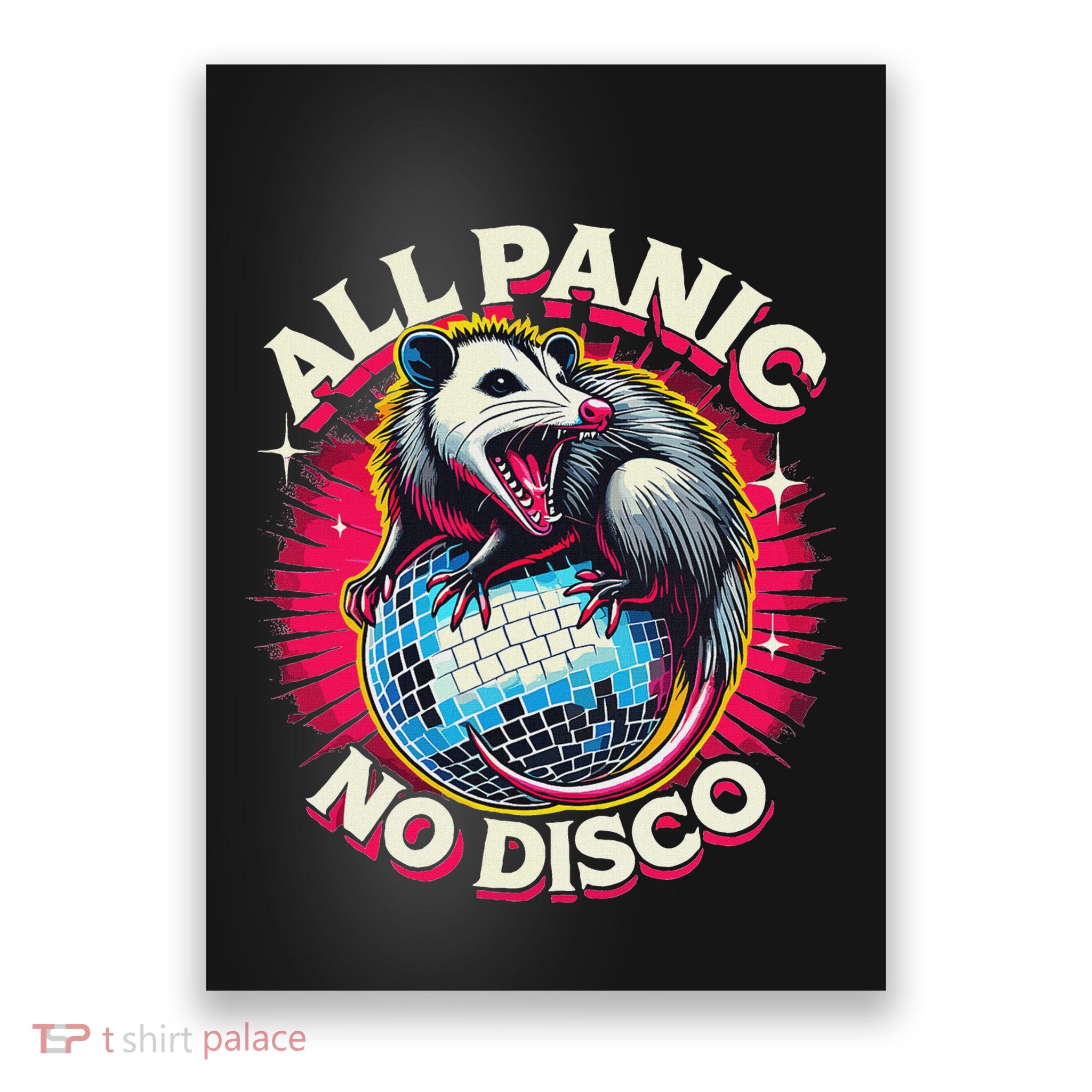 All Panic No Disco Opossum Funny Screaming Possum Poster
