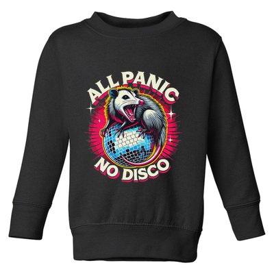 All Panic No Disco Opossum Funny Screaming Possum Toddler Sweatshirt