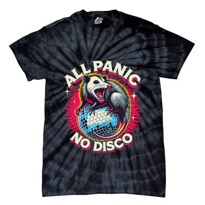All Panic No Disco Opossum Funny Screaming Possum Tie-Dye T-Shirt