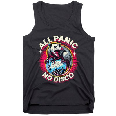 All Panic No Disco Opossum Funny Screaming Possum Tank Top