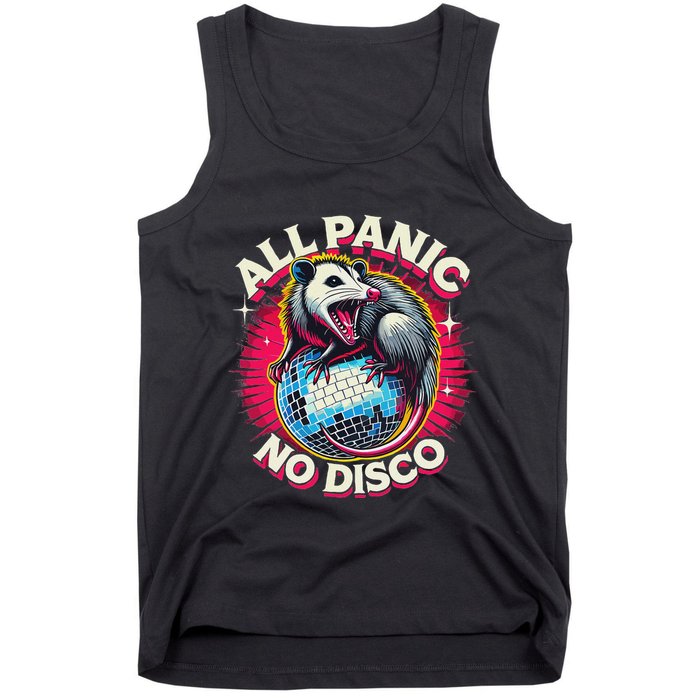 All Panic No Disco Opossum Funny Screaming Possum Tank Top