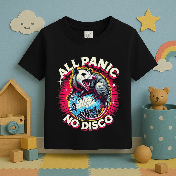 All Panic No Disco Opossum Funny Screaming Possum Toddler T-Shirt