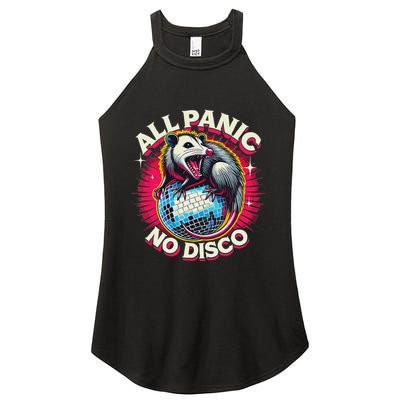 All Panic No Disco Opossum Funny Screaming Possum Women's Perfect Tri Rocker Tank