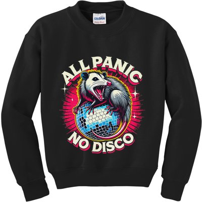 All Panic No Disco Opossum Funny Screaming Possum Kids Sweatshirt
