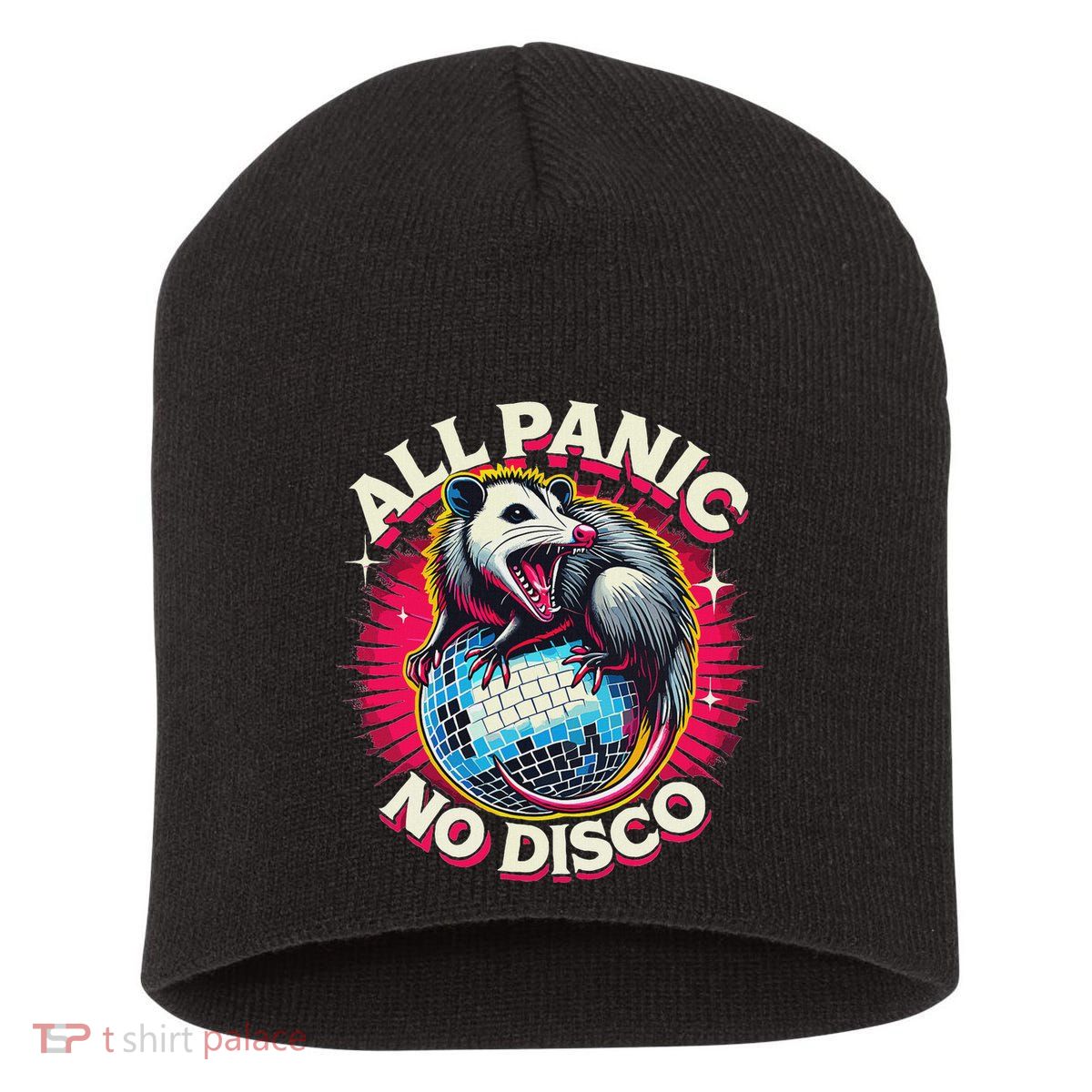 All Panic No Disco Opossum Funny Screaming Possum Short Acrylic Beanie