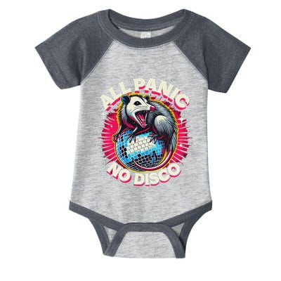 All Panic No Disco Opossum Funny Screaming Possum Infant Baby Jersey Bodysuit