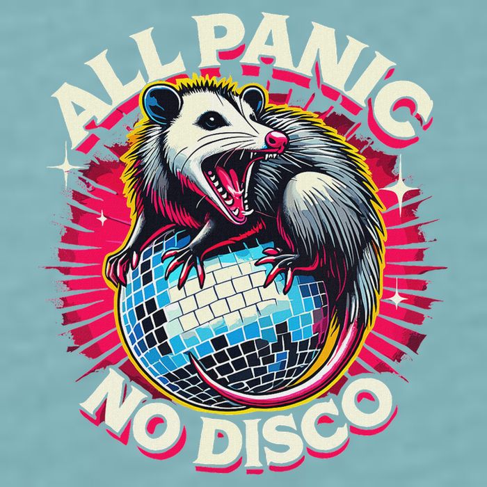 All Panic No Disco Opossum Funny Screaming Possum Sueded Cloud Jersey T-Shirt