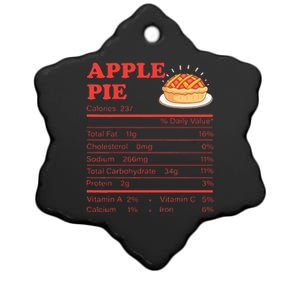 Apple Pie Nutrition Facts Thanksgiving Familly Ceramic Star Ornament