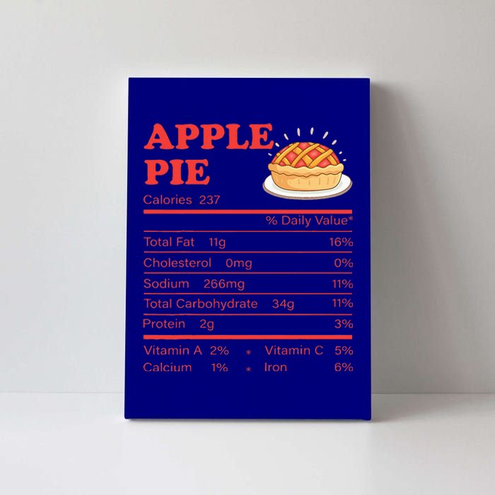 Apple Pie Nutrition Facts Thanksgiving Familly Canvas