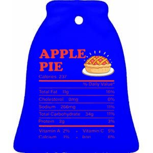 Apple Pie Nutrition Facts Thanksgiving Familly Ceramic Bell Ornament