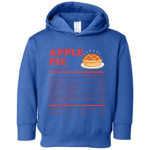 Apple Pie Nutrition Facts Thanksgiving Familly Toddler Hoodie