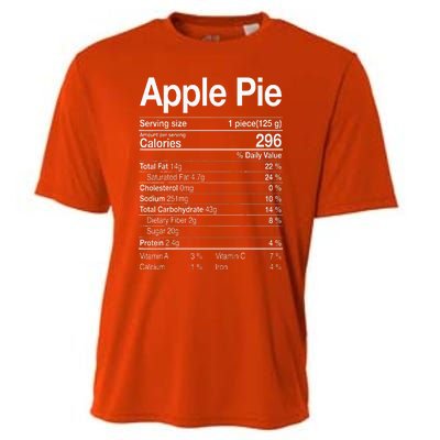 Apple Pie Nutrition Facts Label Costume Thanksgiving Gifts Cooling Performance Crew T-Shirt