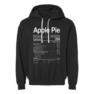 Apple Pie Nutrition Facts Label Costume Thanksgiving Gifts Garment-Dyed Fleece Hoodie