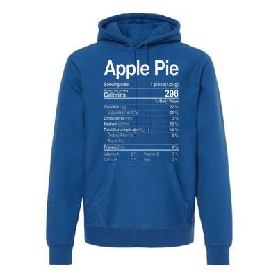 Apple Pie Nutrition Facts Label Costume Thanksgiving Gifts Premium Hoodie