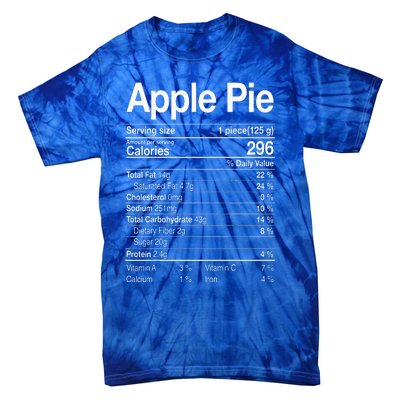 Apple Pie Nutrition Facts Label Costume Thanksgiving Gifts Tie-Dye T-Shirt