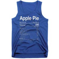 Apple Pie Nutrition Facts Label Costume Thanksgiving Gifts Tank Top