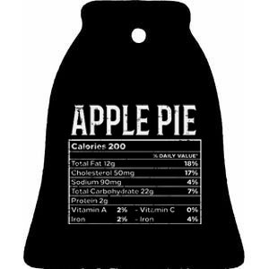 Apple Pie Nutrition Facts Food Matching Family Thanksgiving Ceramic Bell Ornament