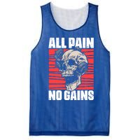 All Pain No Gains Fitness Gym Slogans For Bodybuilders Gift Mesh Reversible Basketball Jersey Tank