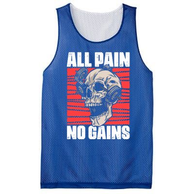 All Pain No Gains Fitness Gym Slogans For Bodybuilders Gift Mesh Reversible Basketball Jersey Tank