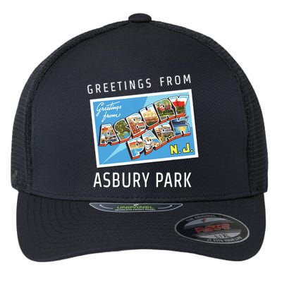 Asbury Park New Jersey Nj Travel Souvenir Gift Postcard Flexfit Unipanel Trucker Cap