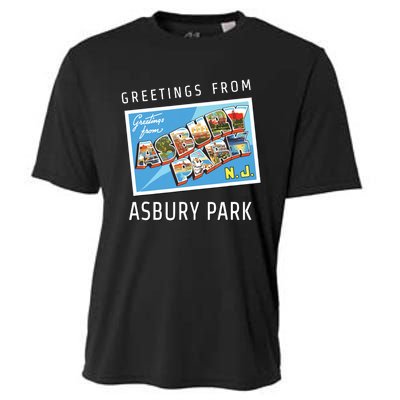 Asbury Park New Jersey Nj Travel Souvenir Gift Postcard Cooling Performance Crew T-Shirt