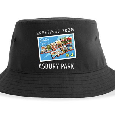 Asbury Park New Jersey Nj Travel Souvenir Gift Postcard Sustainable Bucket Hat