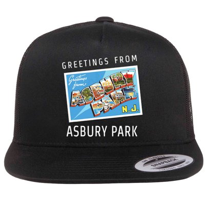 Asbury Park New Jersey Nj Travel Souvenir Gift Postcard Flat Bill Trucker Hat