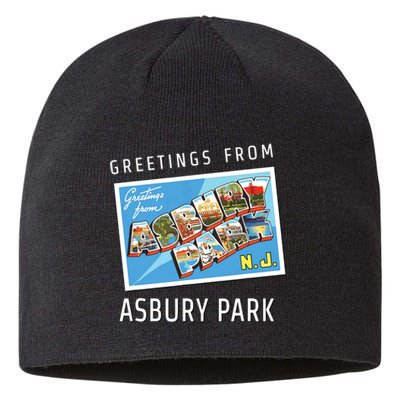 Asbury Park New Jersey Nj Travel Souvenir Gift Postcard Sustainable Beanie