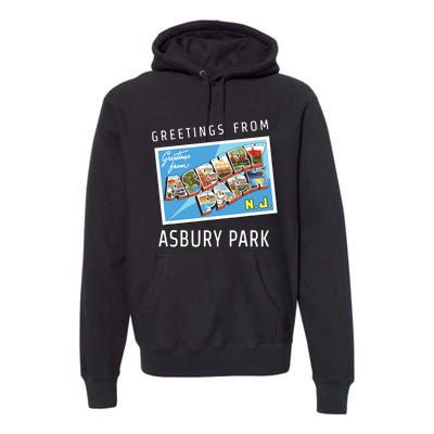 Asbury Park New Jersey Nj Travel Souvenir Gift Postcard Premium Hoodie