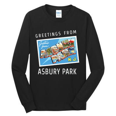 Asbury Park New Jersey Nj Travel Souvenir Gift Postcard Tall Long Sleeve T-Shirt