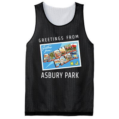 Asbury Park New Jersey Nj Travel Souvenir Gift Postcard Mesh Reversible Basketball Jersey Tank