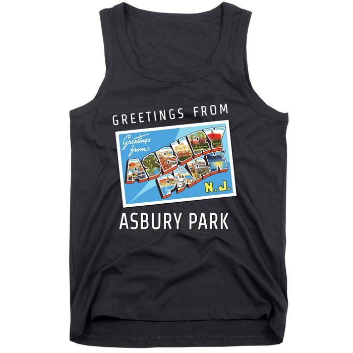 Asbury Park New Jersey Nj Travel Souvenir Gift Postcard Tank Top