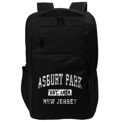 Asbury Park New Jersey Nj Vintage Established Sports Design Impact Tech Backpack