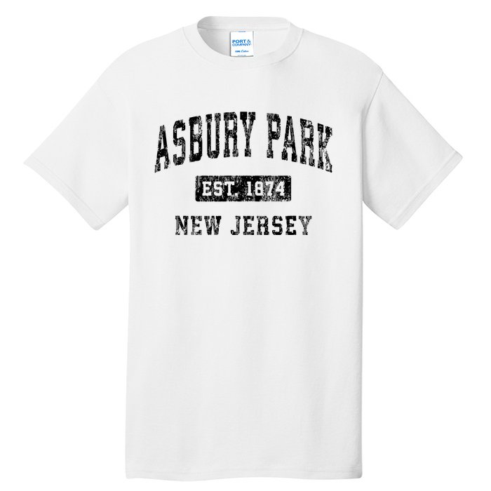 Asbury Park New Jersey Nj Vintage Established Sports Design Tall T-Shirt