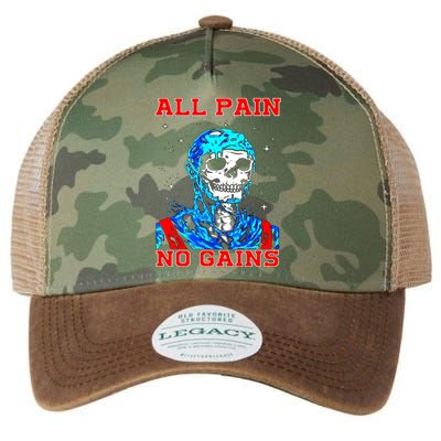 All Pain No Gains Fitness Weightlifting Bodybuilding Gym Great Gift Legacy Tie Dye Trucker Hat