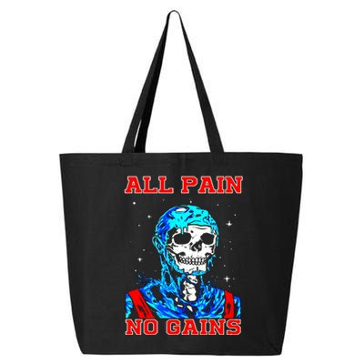 All Pain No Gains Fitness Weightlifting Bodybuilding Gym Great Gift 25L Jumbo Tote