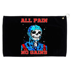 All Pain No Gains Fitness Weightlifting Bodybuilding Gym Great Gift Grommeted Golf Towel