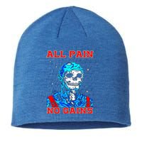 All Pain No Gains Fitness Weightlifting Bodybuilding Gym Great Gift Sustainable Beanie