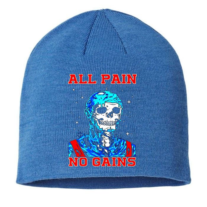 All Pain No Gains Fitness Weightlifting Bodybuilding Gym Great Gift Sustainable Beanie