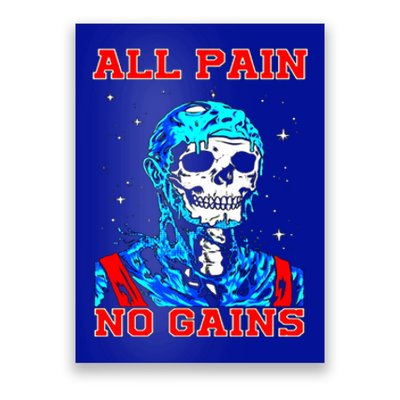 All Pain No Gains Fitness Weightlifting Bodybuilding Gym Great Gift Poster