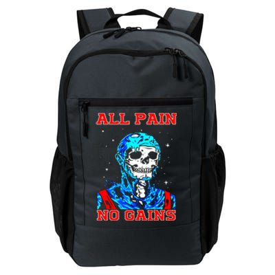 All Pain No Gains Fitness Weightlifting Bodybuilding Gym Great Gift Daily Commute Backpack