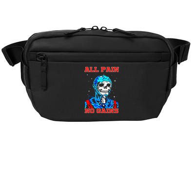 All Pain No Gains Fitness Weightlifting Bodybuilding Gym Great Gift Crossbody Pack