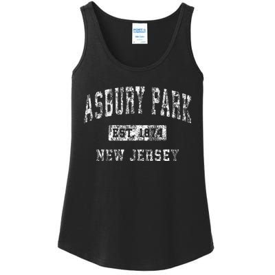 Asbury Park New Jersey Nj Vintage Established Sports Design Ladies Essential Tank