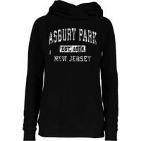 Asbury Park New Jersey Nj Vintage Established Sports Design Womens Funnel Neck Pullover Hood