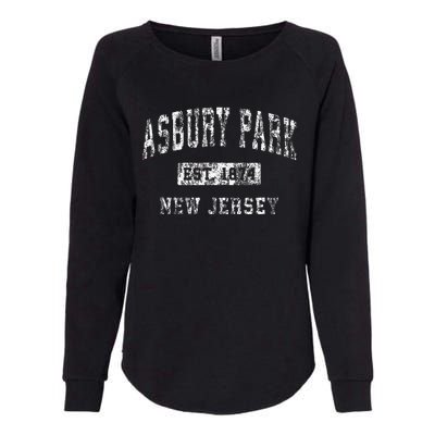 Asbury Park New Jersey Nj Vintage Established Sports Design Womens California Wash Sweatshirt