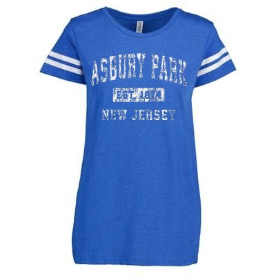 Asbury Park New Jersey Nj Vintage Established Sports Design Enza Ladies Jersey Football T-Shirt