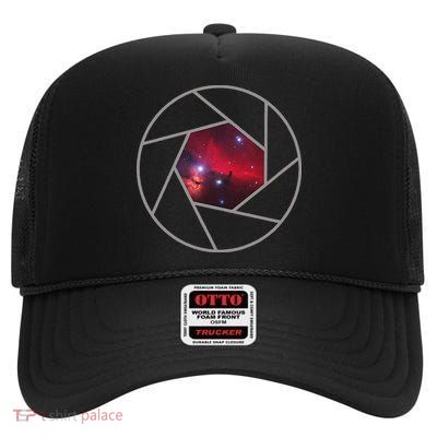 Astrophotography Photographer Night Sky Photography High Crown Mesh Back Trucker Hat