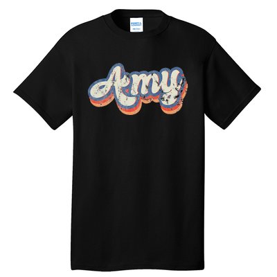 Amy Personalized Name Custom Lettering 70S Tall T-Shirt