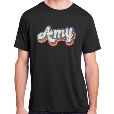 Amy Personalized Name Custom Lettering 70S Adult ChromaSoft Performance T-Shirt